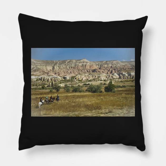 Riding Through Cappadocia Pillow by IanWL
