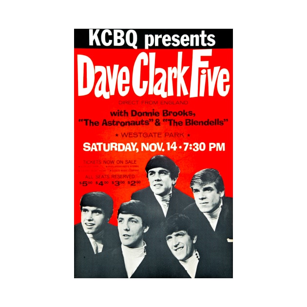 Dave Clark Five Concert Poster (San Diego, 1964) by Scum & Villainy