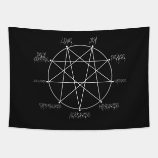 Black Metal Repentagram Fruits of the Spirit Tapestry