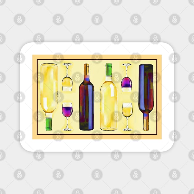 Let's Have Some Wine! Magnet by MAMMAJAMMA