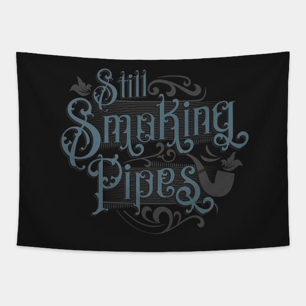 Stormy Victorian Still Smoking Pipes Tapestry by annapeachey