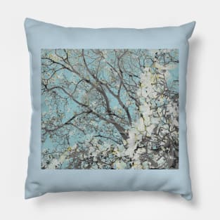 Underneath the Apricot Blossoms Pillow