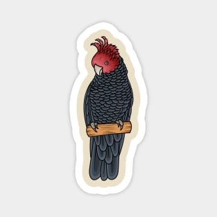 Gang gang cockatoo bird cartoon illustration Magnet