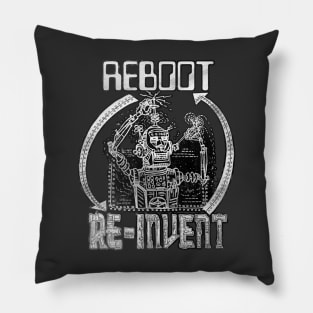 Reboot Re-Invent Robot Pillow