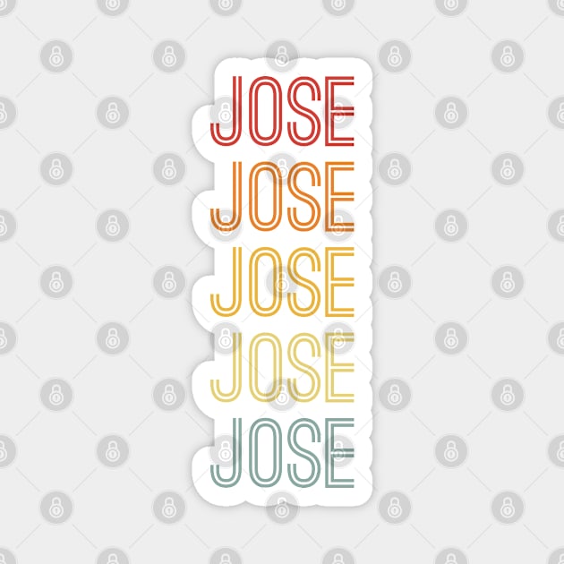 Jose Name Vintage Retro Gift For Jose Magnet by CoolDesignsDz