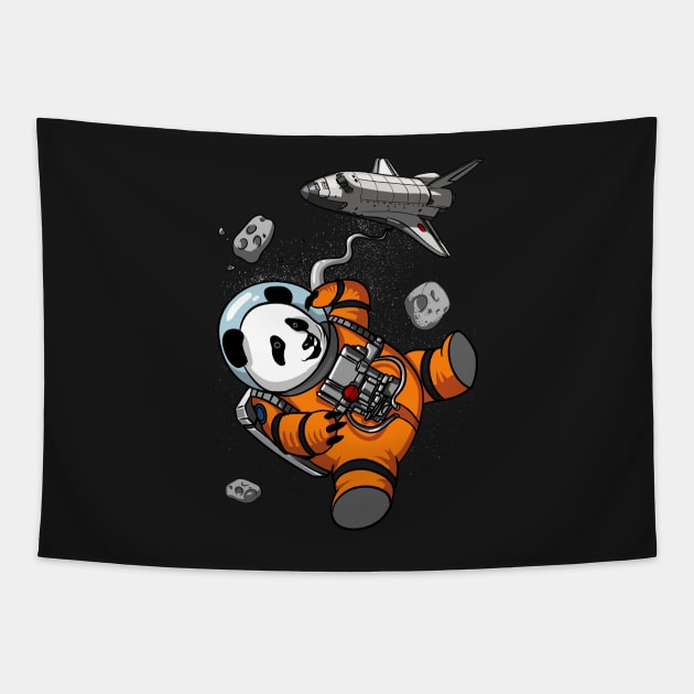 Panda Bear Space Astronaut Tapestry by underheaven