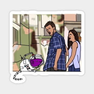 Space Rat and Distracted Boyfriend Meme Magnet