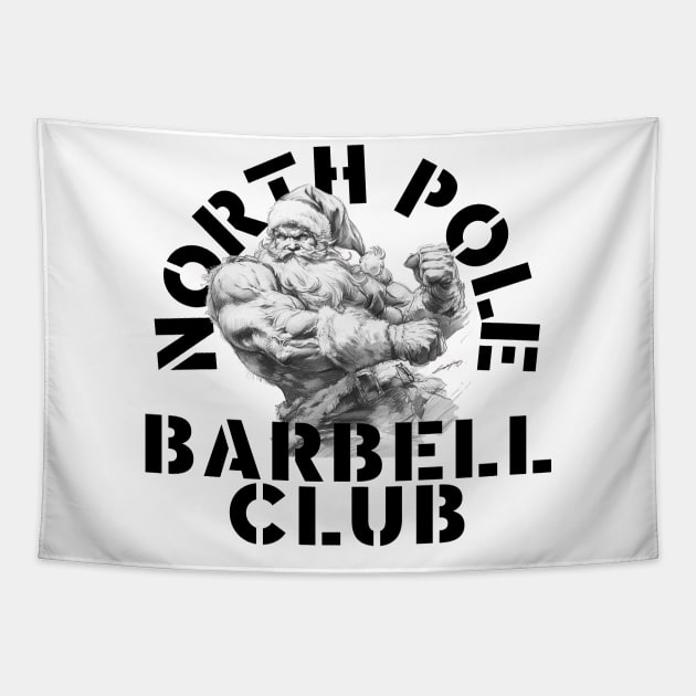 North Pole Barbell Club 4 Tapestry by ScottLeechShirts