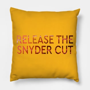 RELEASE THE SNYDER CUT - REVERSE FLASH RED LIGHTNING TEXT Pillow