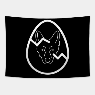 Dog in the egg, Dog lover, Funny Dog Tapestry