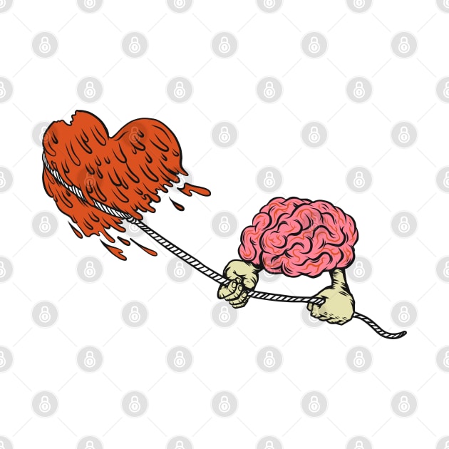 BRAIN VS HEART by THEIDEASTUDIO