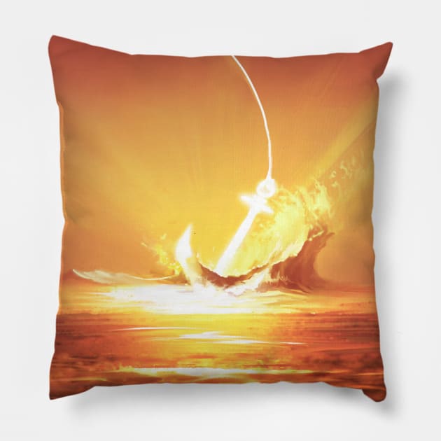 Tidal Wave Pillow by aerroscape