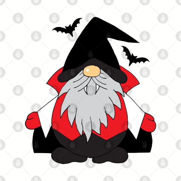 Funny Halloween Dracula Gnome by HotHibiscus