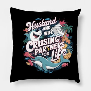 Family Cruise Husband and Wife Matching Cruise Ship Pillow