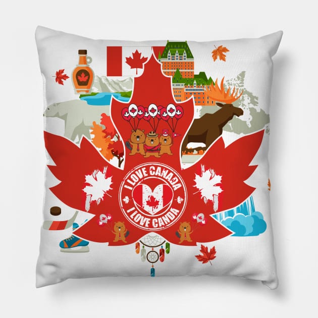 canada day Pillow by MeKong