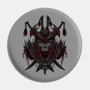 Dark samurai mask Pin