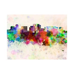 Cambridge MA skyline in watercolor background T-Shirt