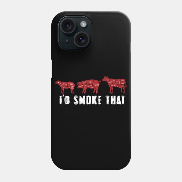 I'd Smoke That Funny Grilling Party Phone Case by jrsv22
