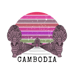 Angkor Thom Majesty: Cambodia's Ancient Wonder -- Purple Edition T-Shirt