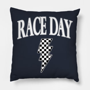 Race Day Checkered Pillow