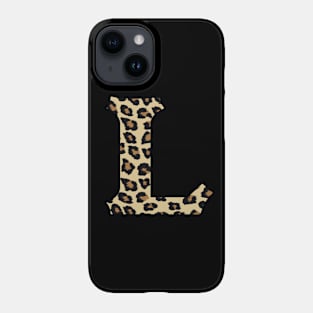 iPhone 14 Letter A Giraffe Animal Print Monogram Initial Case