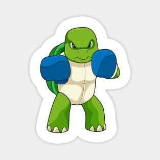 Turtle as Boxer with Boxing gloves Magnet