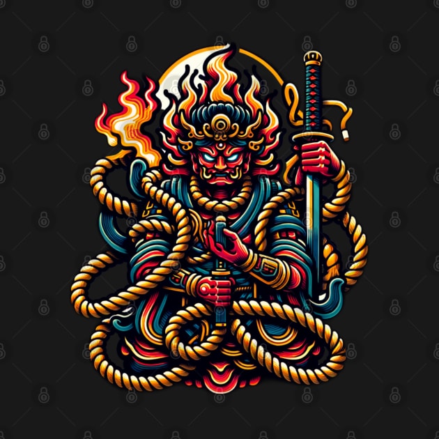 Fudo Myo Japanese god by DMcK Designs