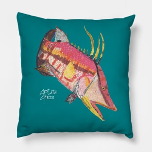 Hogfish (for dark colored shirts) Pillow
