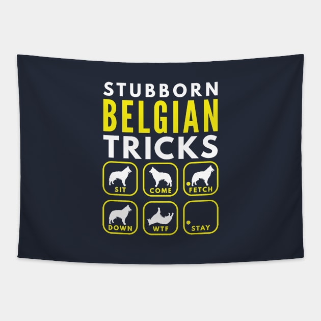 Stubborn Belgian Tervuren - Dog Training Tapestry by DoggyStyles