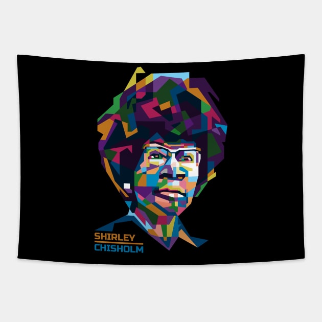 Abstract Pop Art Shirley Chisholm Tapestry by smd90