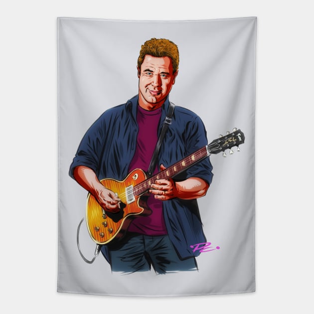 Vince Gill - An illustration by Paul Cemmick Tapestry by PLAYDIGITAL2020