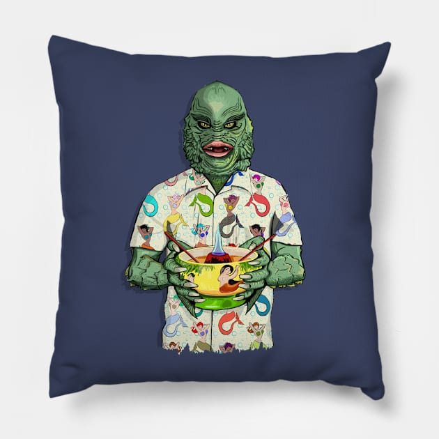 Tiki Creature Pillow by FanboyMuseum