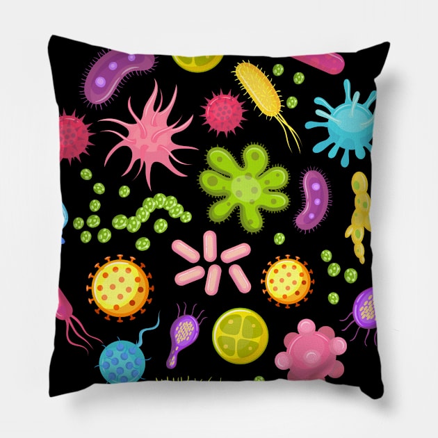 Microbiology Microbiologist Science Pillow by letnothingstopyou