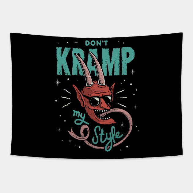 Krampus "Don't Kramp My Style" Tapestry by dumbshirts