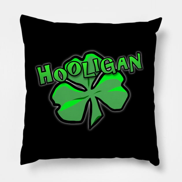 Hooligan & Shamrock Pillow by Tip-Tops