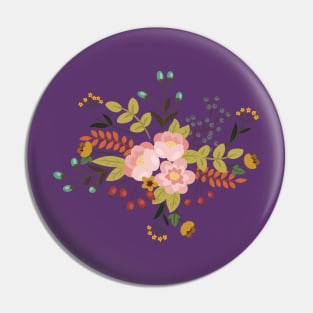 Woodland Flowers - Purple Pin