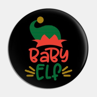 Baby Elf Funny Ugly Sweater Themed Elf Squad Christmas Gift For Kids Pin