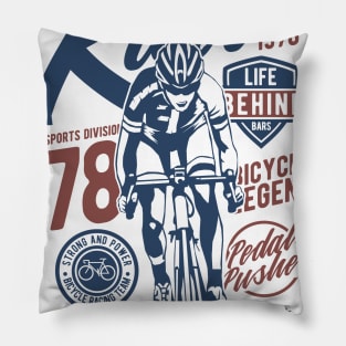 Cyclist Racing Bike Bicycle Racer | Pedal Pusher Pillow