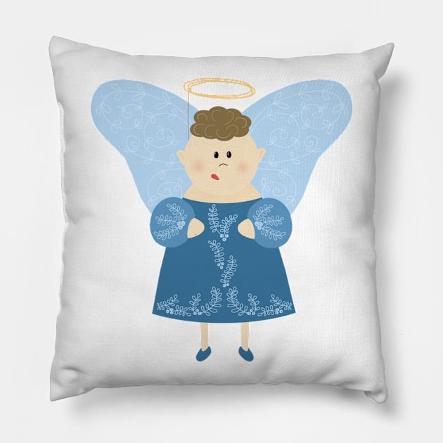 Blue angel Pillow by lis_risuet