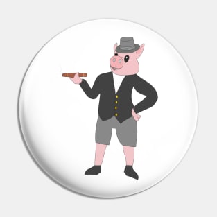 Pig with a cigar Pin