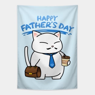 Daddy Cat Happy Father's Day Tapestry