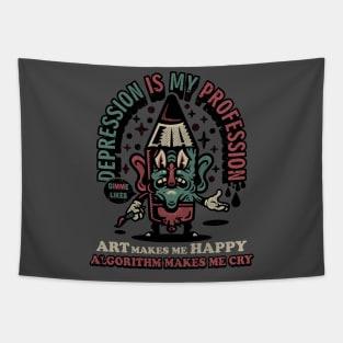 DEPRESSION IS MY PROFESSION Tapestry