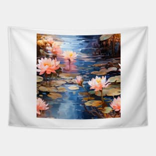 Monet Style Water Lilies 15 Tapestry