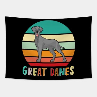 Vintage Retro Great Danes Tapestry