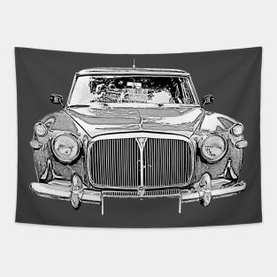 Rover P5 1960s classic car monochrome Tapestry