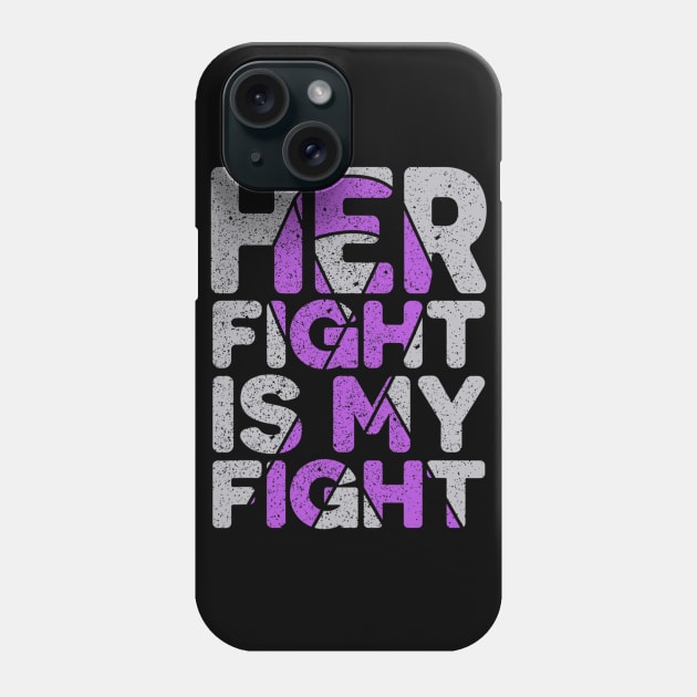 Her Fight Is My Fight Epilepsy Awareness Phone Case by hony.white