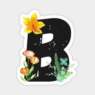 Letter B - Botanical English Alphabet, Name Initial Magnet