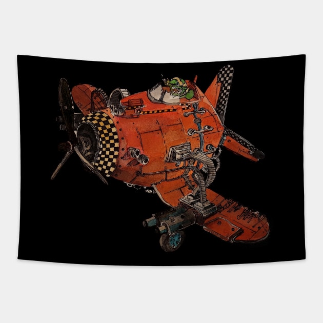 Ork plane Tapestry by Al1cee