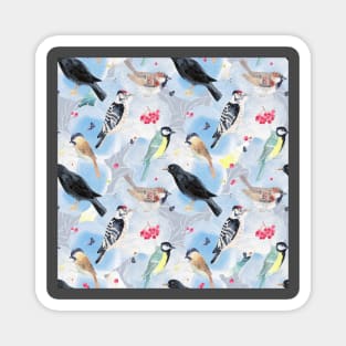 Winter birds Magnet