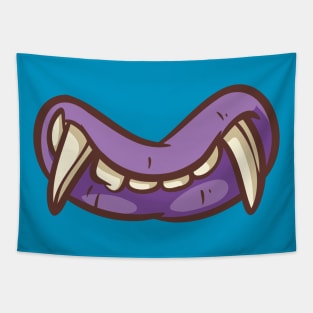 Monster mouth illustration Tapestry